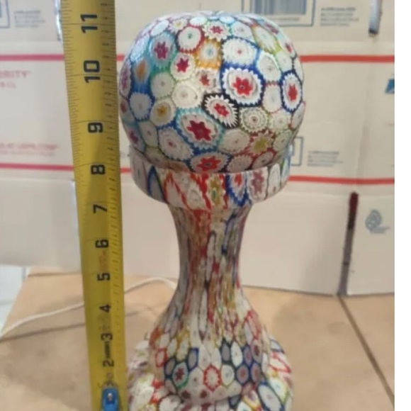 Gorgeous Millefiori Hand Blown Glass Art LAMP Made in Murano Italy 🇮🇹 - Picture 6 of 9